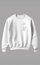 El Ele Çizimi Kişiye Özel Unisex Sweatshirt