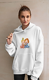 Kahkaha Paylaşan Arkadaşlar Unisex Kapşonlu Sweatshirt