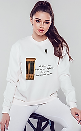 Pencerede Saklı Düşler Unisex Kapşonlu Sweatshirt Kapşonsuz