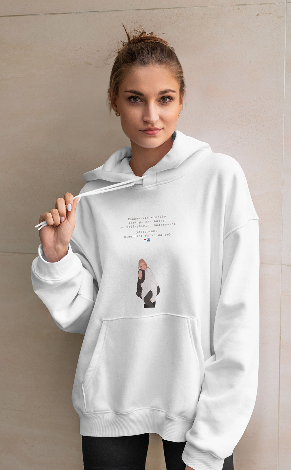 Kankalara Özel Unisex Kapşonlu Sweatshirt